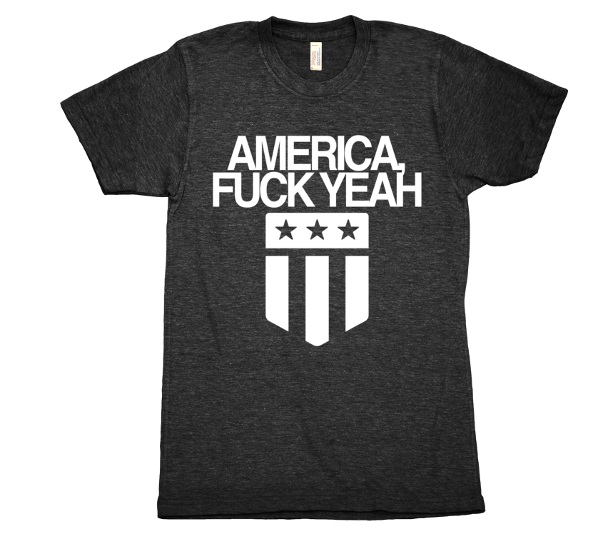 America Fuck Yeah Tshirt Black for Men from Endofalldays