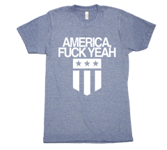 America Fuck Yeah Tshirt Blue for Men from Endofalldays