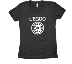 L'eggo my eggo tri blend tshirt Black Womens