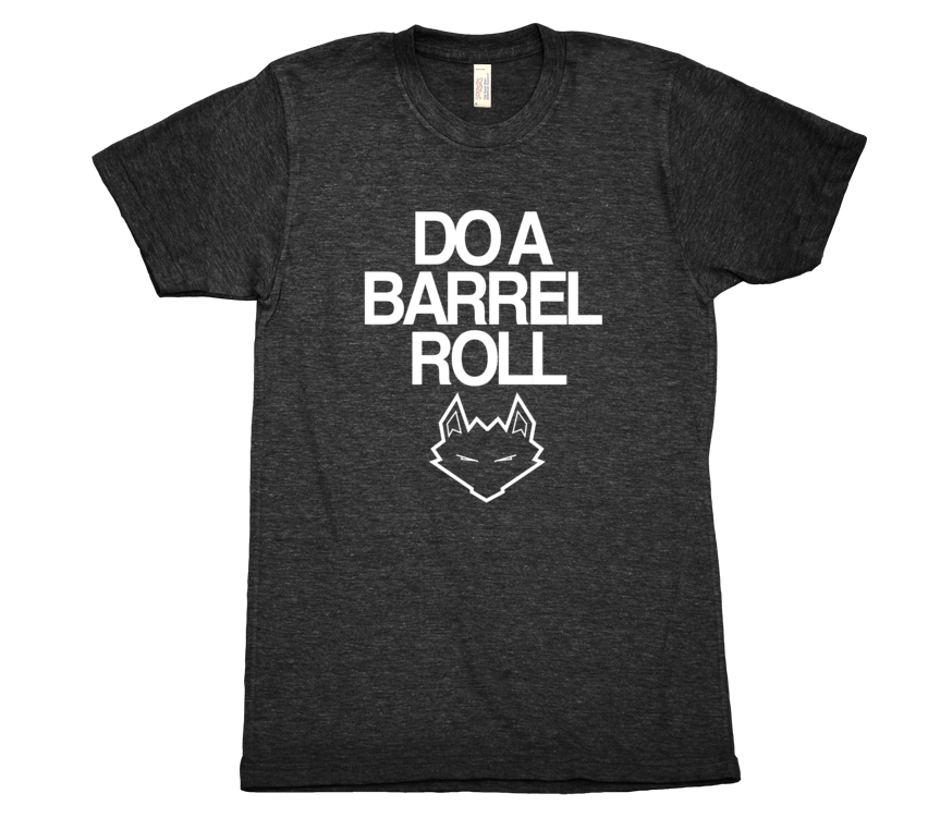 Do A Barrel Roll Tri Blend Tshirt Black Mens