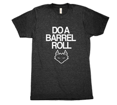Do A Barrel Roll Tri Blend Tshirt Black Mens