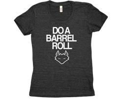Do A Barrel Roll Tri Blend Tshirt Black Womens