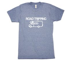 Road Tripping Tri Blend Tshirt Blue Mens