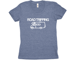 Road Tripping Tri Blend Tshirt Blue Mens