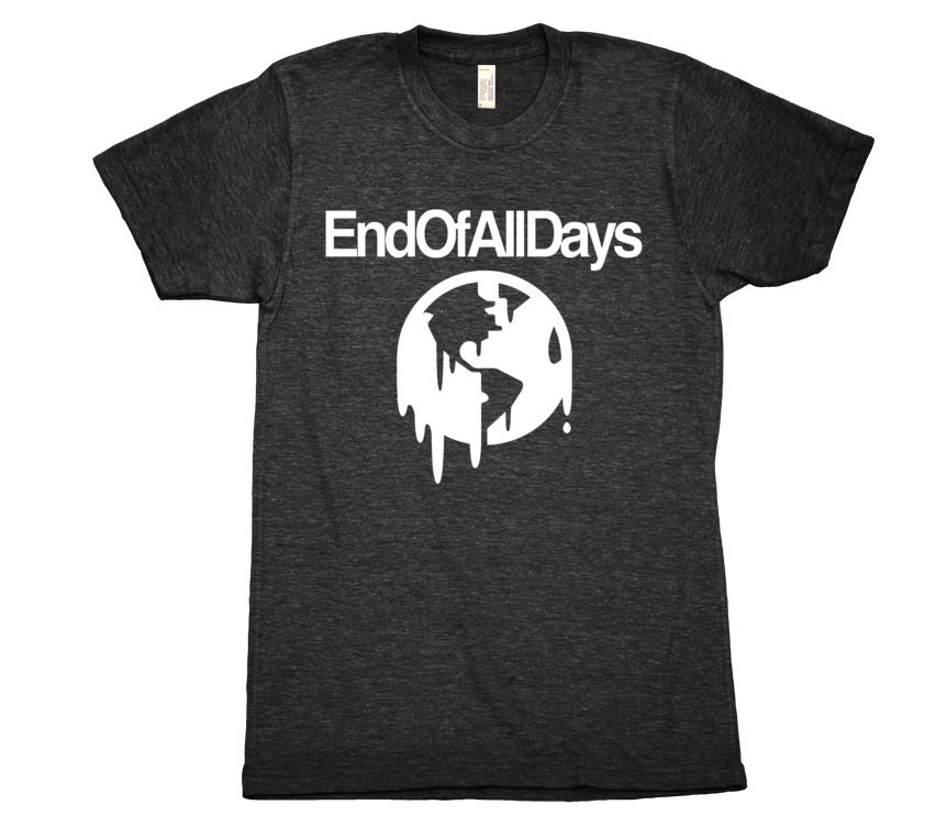 End Of All Days Dripping Earth tri blend tshirt Black Mens