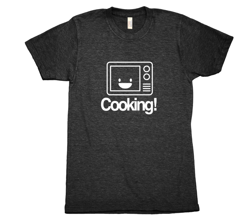 Cooking with a microwave tshirt Black Mens