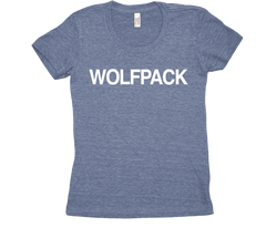 WolfPack tri blend tshirt Womens Blue