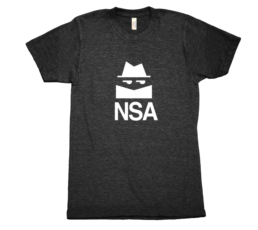 NSA Spy Tri Blend Tshirt Black Mens