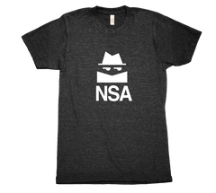 NSA Spy Tri Blend Tshirt Black Mens