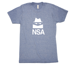 NSA Spy Tri Blend Tshirt Blue Mens