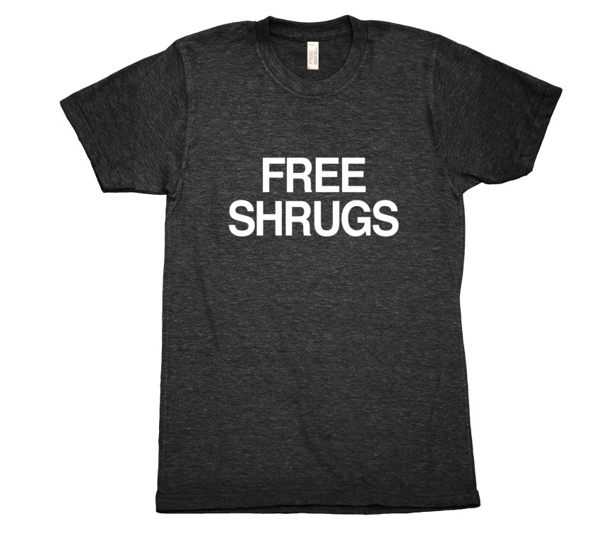 Free Shrugs tri blend tshirt Black Mens