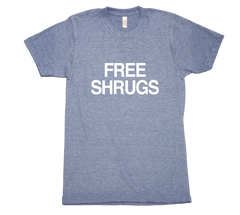 Free Shrugs tri blend tshirt Blue Mens